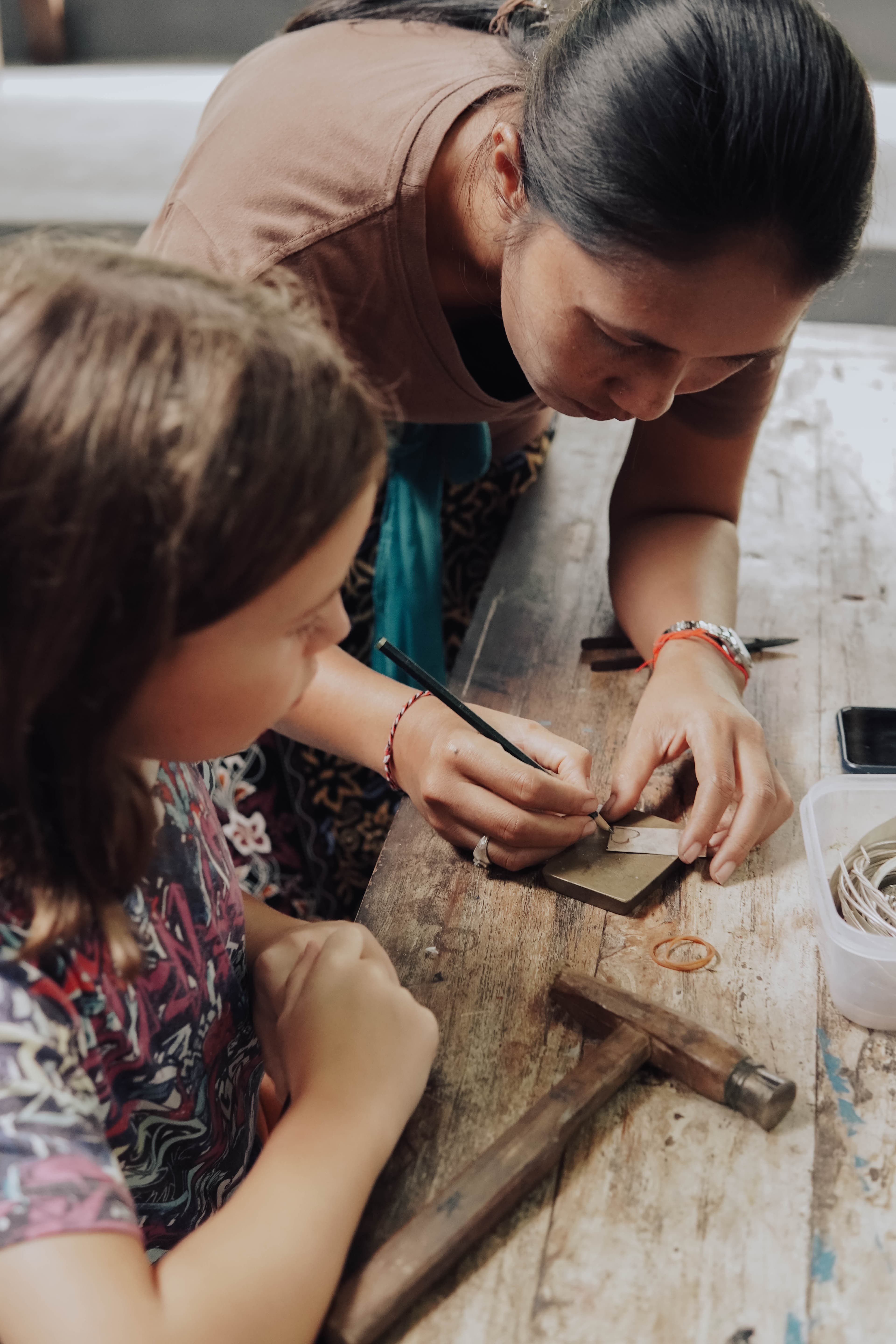 Silver jewelry making class at Pondok Pekak